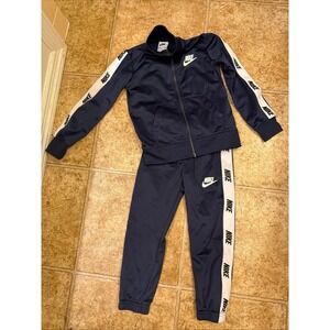 Nike Boys Full-Zip Track Suit Set – Navy Blue – Size 4T